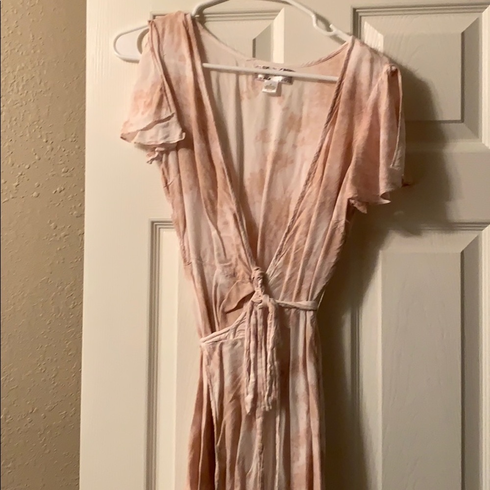 Tie dye wrap around dress